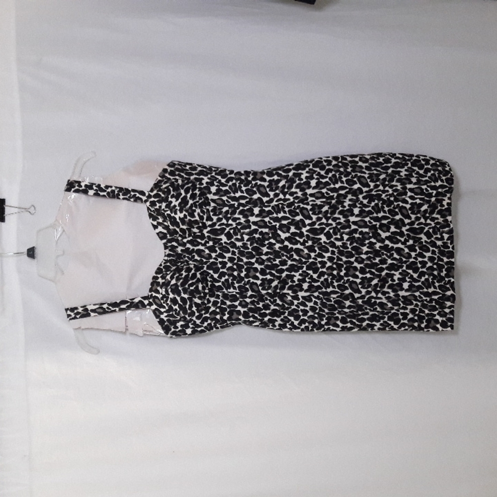 Charlotte Women's Mini Dress  Russe Size M Black White Animal Print Cors…